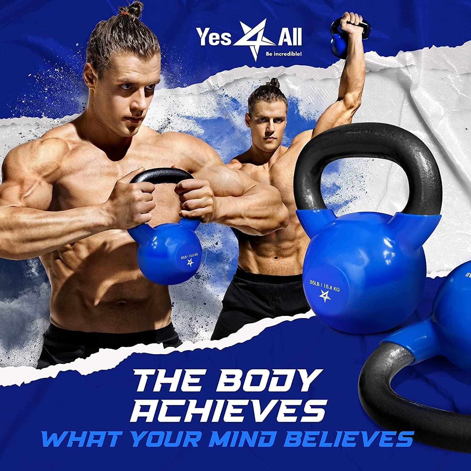 Compact 10 LB Kettlebell - Perfect for Full Body Workouts and Strength Training