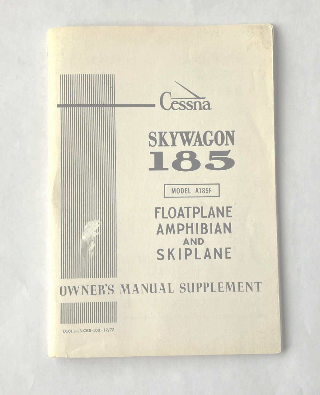 Cessna Skywagon 185 (A185F) 1973 - 74 Owner's Manual Supplement - Original