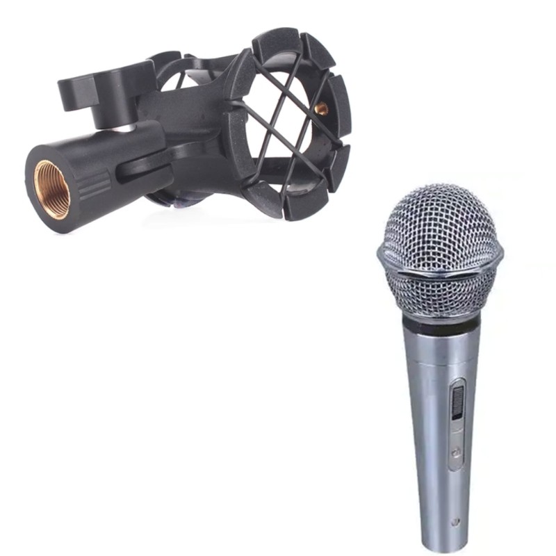 Handheld Condenser Microphone Shock Mount Clip Mic Holder Stand Professional