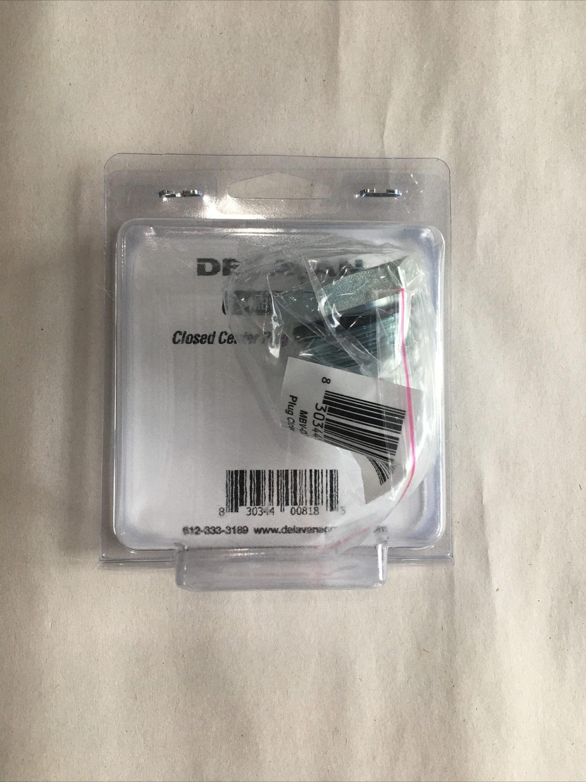 Delavan MBV-CCPL Closed Center Plug For MBV Valves