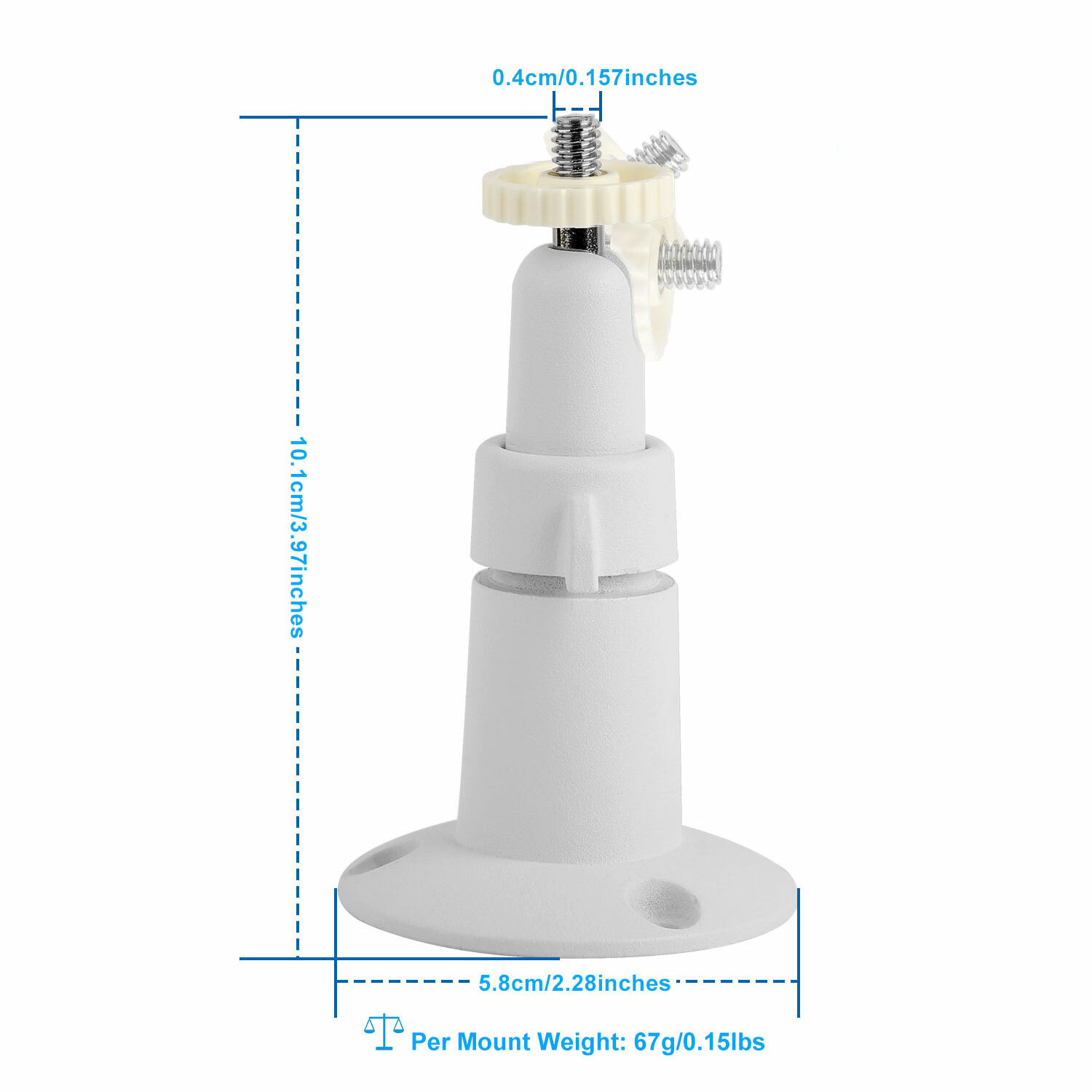 3pcs White Wall Mount Stand Bracket Adjustable For Arlo Pro 2 Security Camera