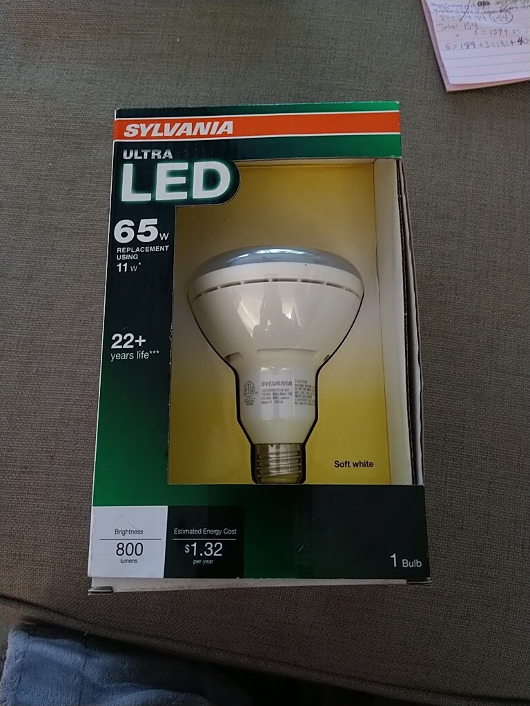 Sylvania LED Flood Light Bulb 65 Watt, 800 Lumens New