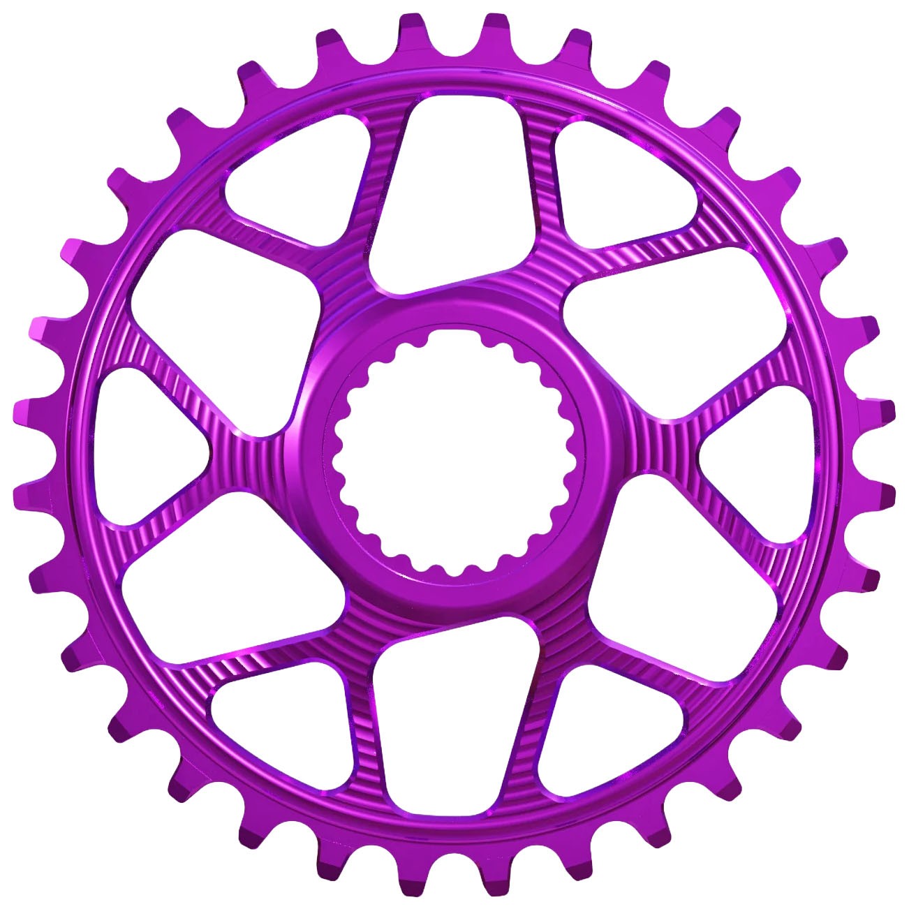 Works Components Round Chainring, DM, 30T, Boost 3mm, Purple