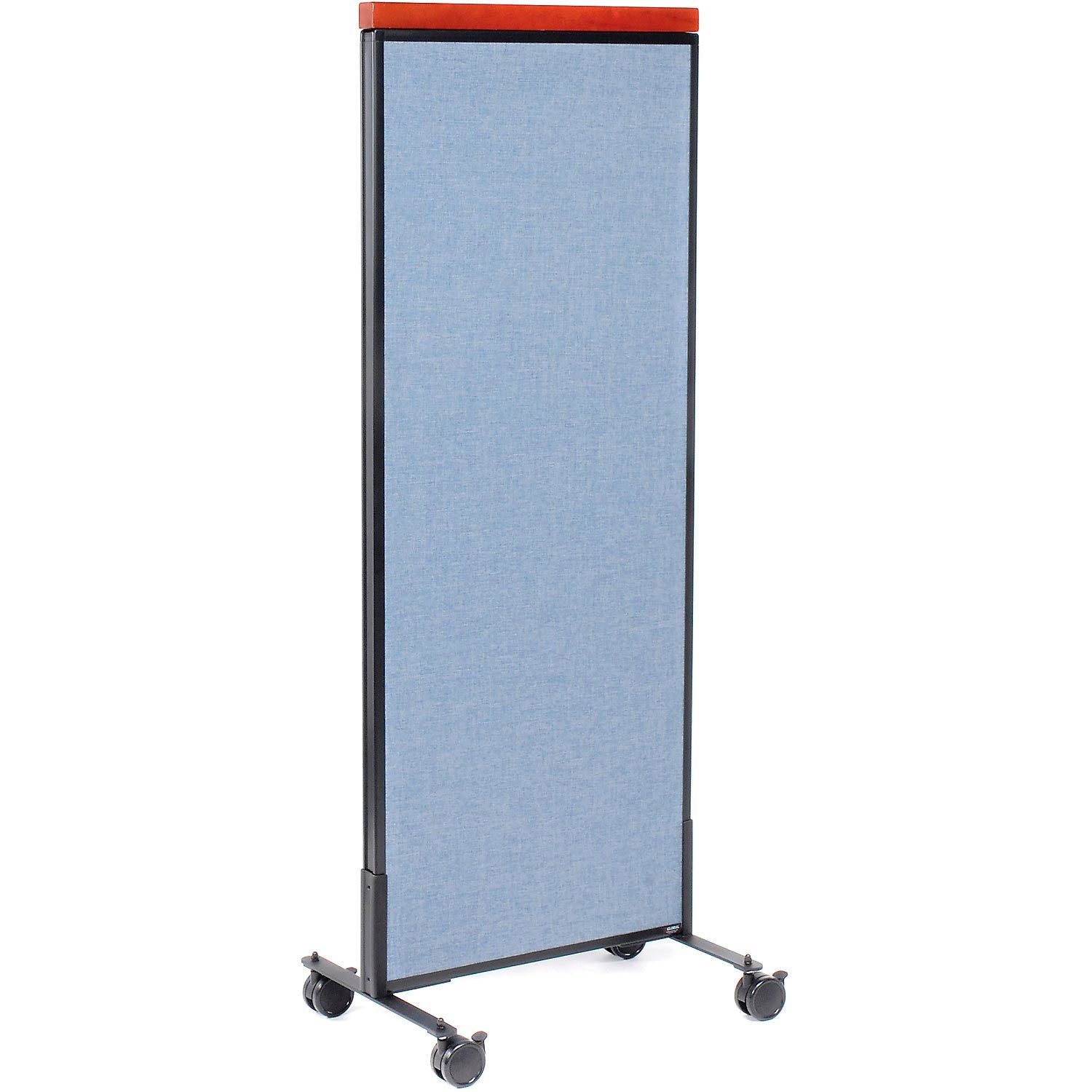 24-1/4"W x 64-1/2"H Mobile Deluxe Office Partition Panel Blue