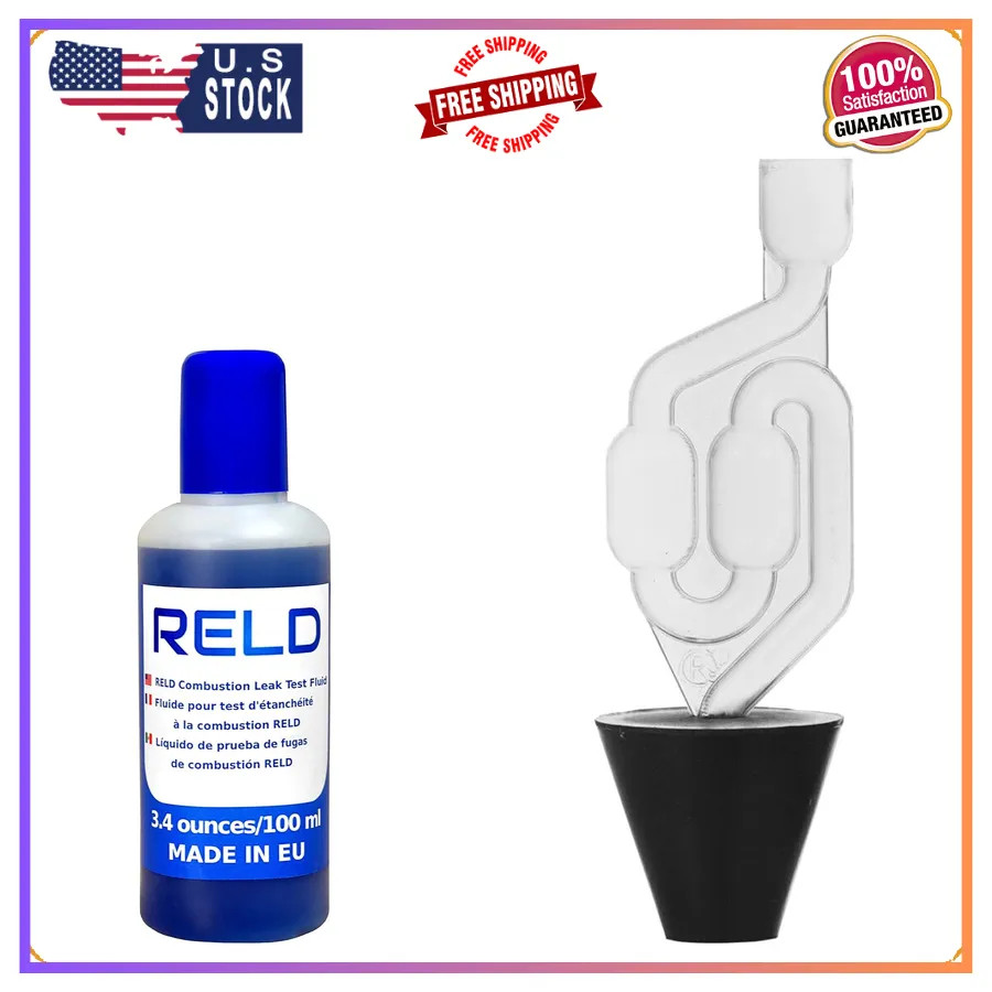 RELD Combustion Leak Detector Kit for 50 Tests Head Gasket Tester