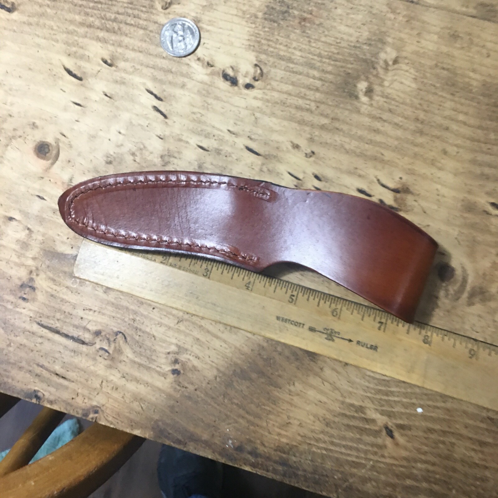 154OT LEATHER SHEATH FOR SCHRADE OLD TIMER SHARP FINGER DROP POINT DIAMOND !