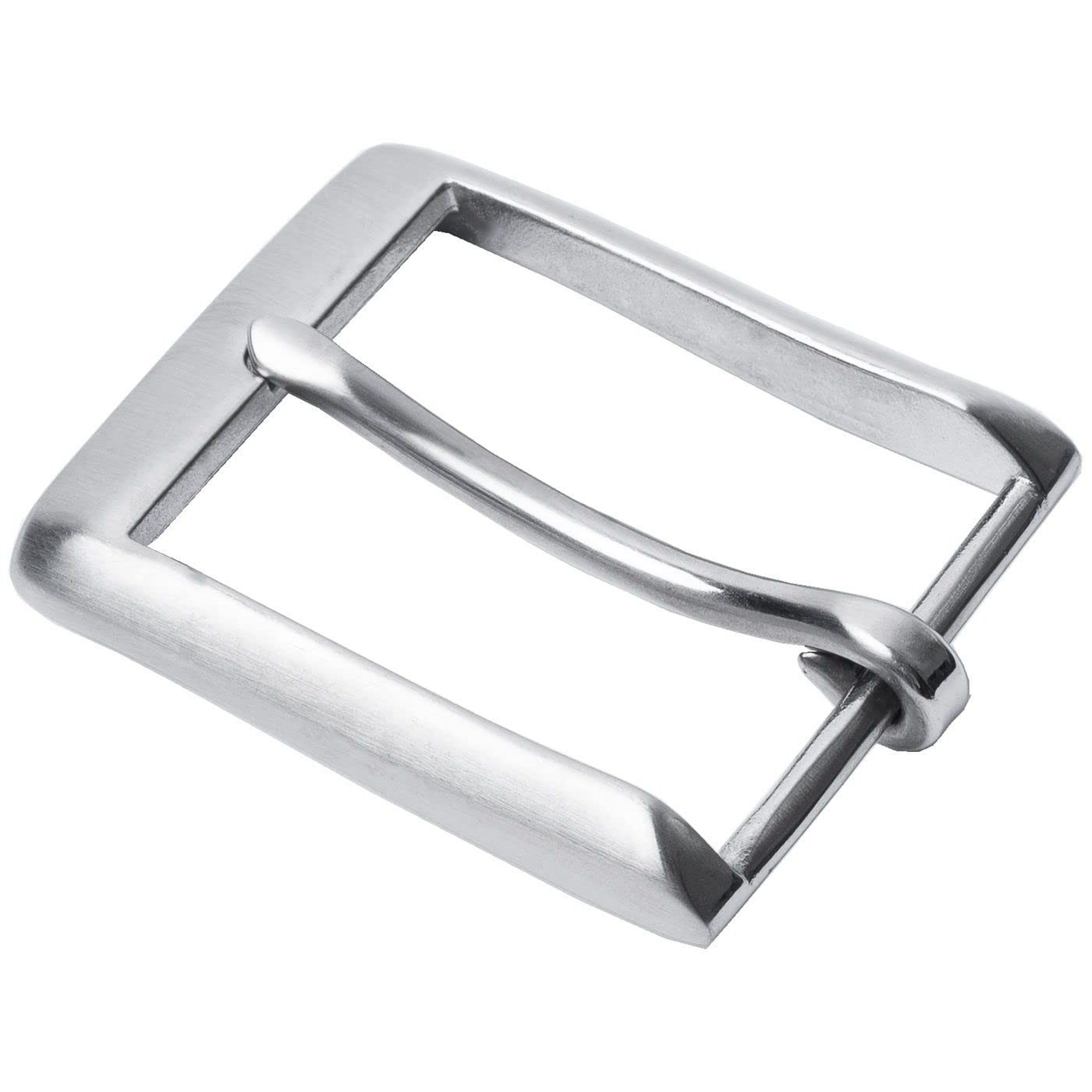 DJCAIZYY 1.5"(40mm) Belt Buckle Stainless Steel Single Prong Large, Silver2