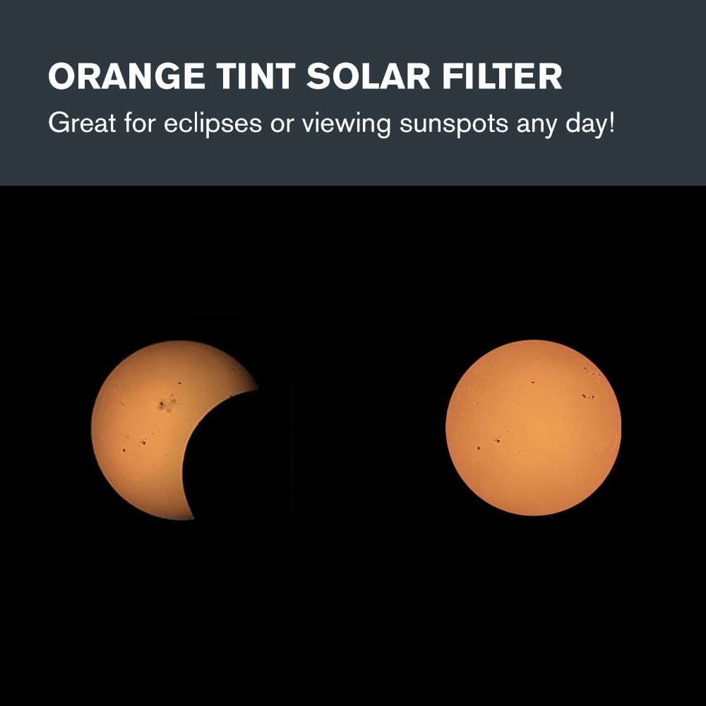 94244 EclipSmart Solar Eclipse Telescope Filter – ISO 12312-2 Compliant, Secu...