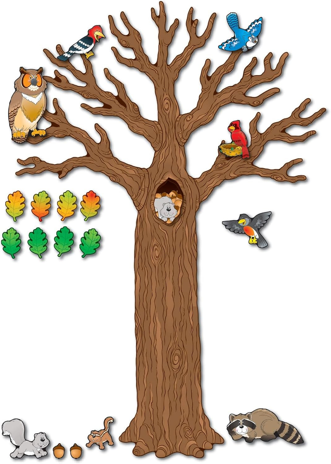 Carson Dellosa Woodland Bulletin Board Set―Seasonal Tree Cutout With Forest ...