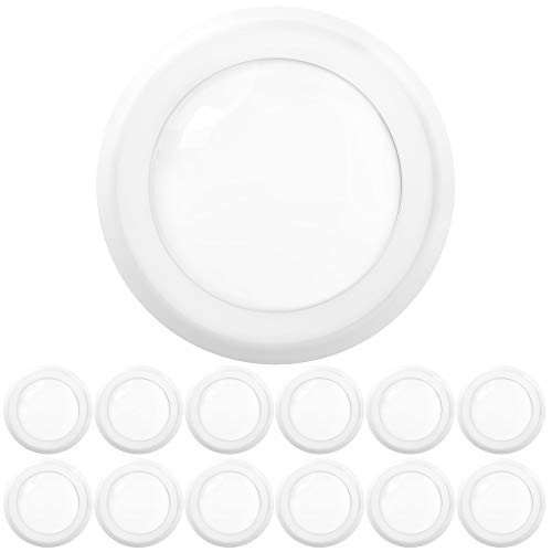 5/6” LED Disk Lights Flush Mount Ceiling Light 12 Pack 6000K Daylight Deluxe