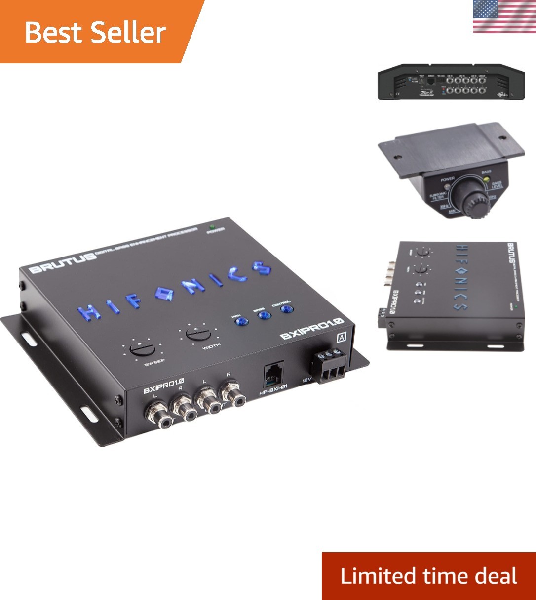 Compact 12x9.5x3 Zeus Bass Enhancement - 6 Channel Audio Booster with Remote