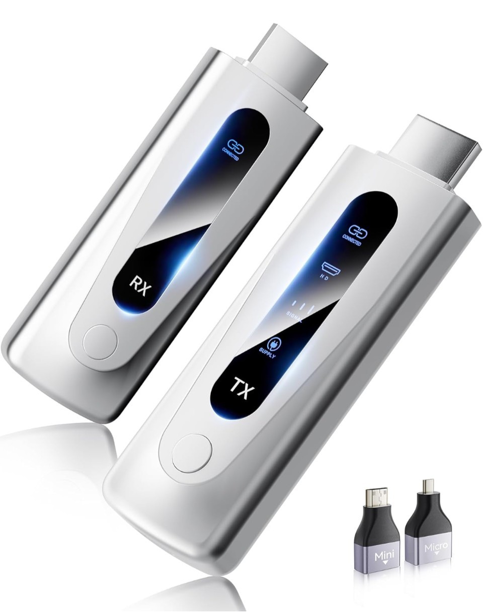 Wireless HDMI Transmitter and Receiver 328FT/100M, 4K Decode 1080P@60Hz Ultra HD