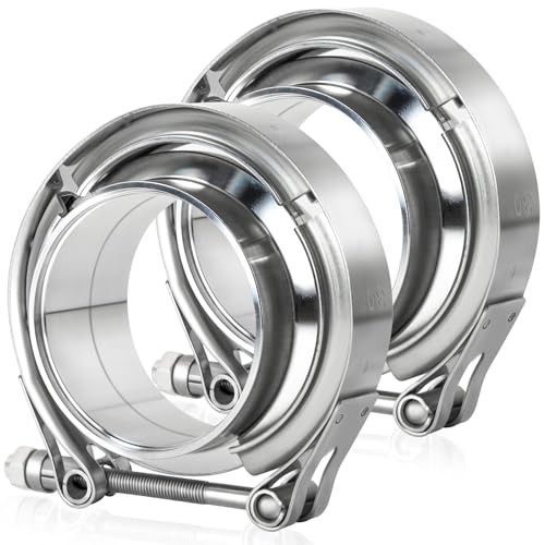 3 inch V Band Clamp, Exhaust V Band Clamp 3 inch with Male Female 3inch-2pcs