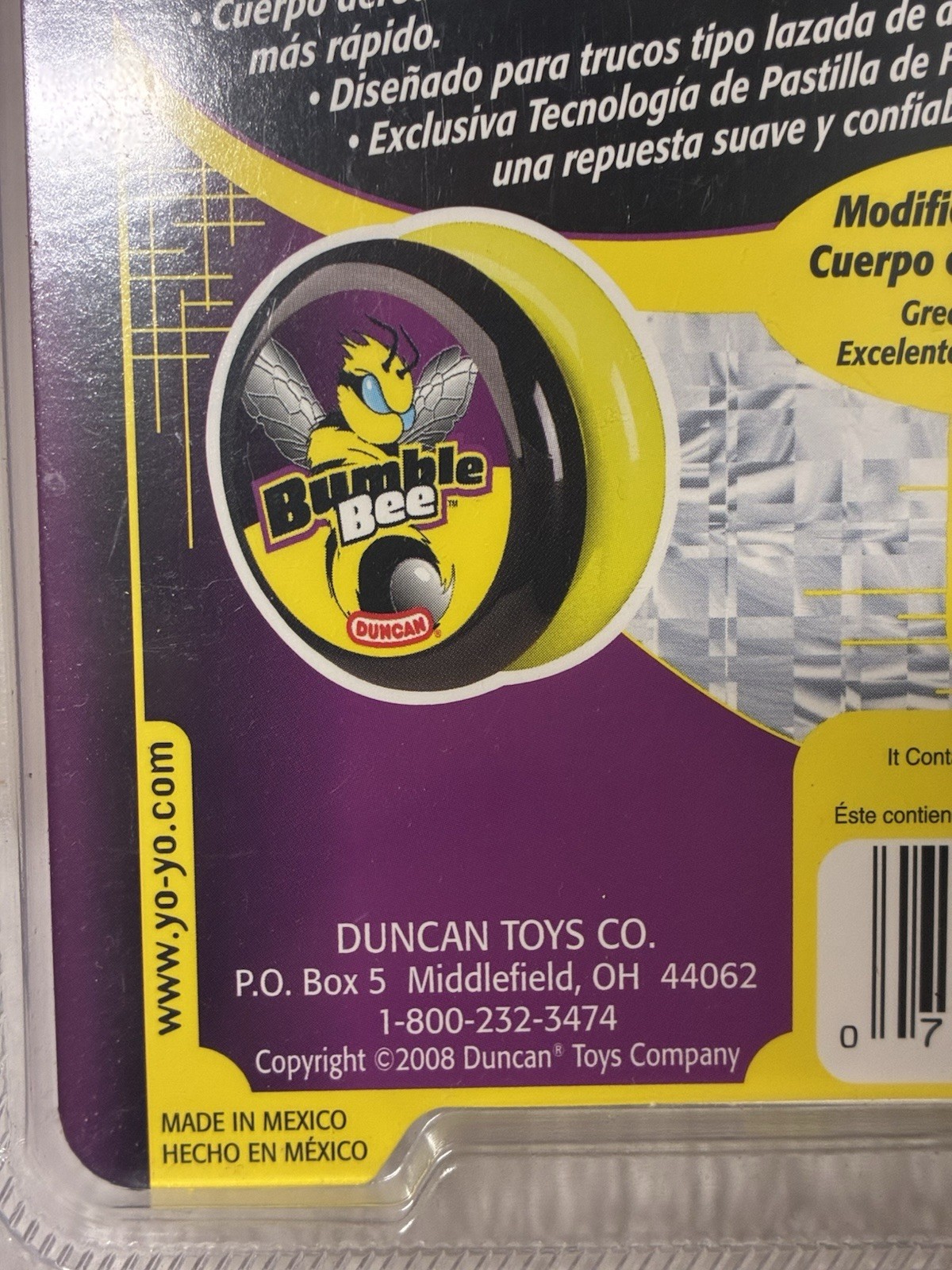 Duncan BumbleBee Hardcore Extremely Rare 2008 Yo Yo New In Box