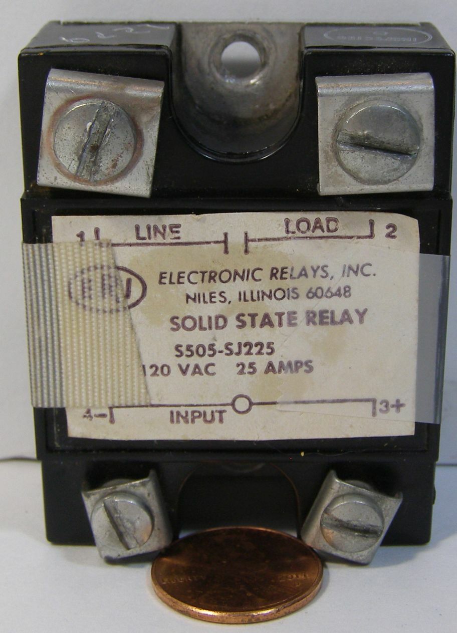 ELECTRONIC RELAYS INC SOLID STATE RELAY 5505-SJ225 120V 25A