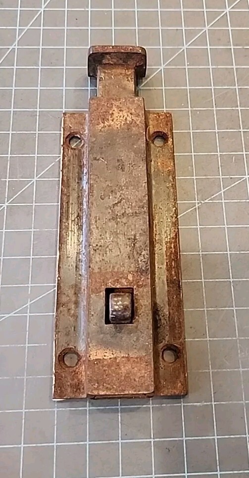 Door Stop Holder Spring Loaded Plunger Foot Operated Vintage Steel Part - CvL