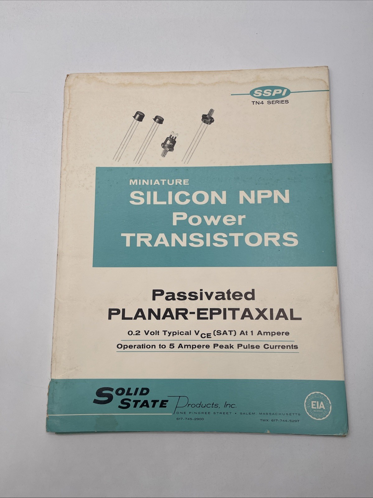 SSPI Miniature NPN Power Transistors Passionate Planar-Epitaxial 1963