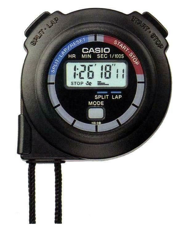 Casio Stopwatch HS-3V-1B Digital Black Stopwatch