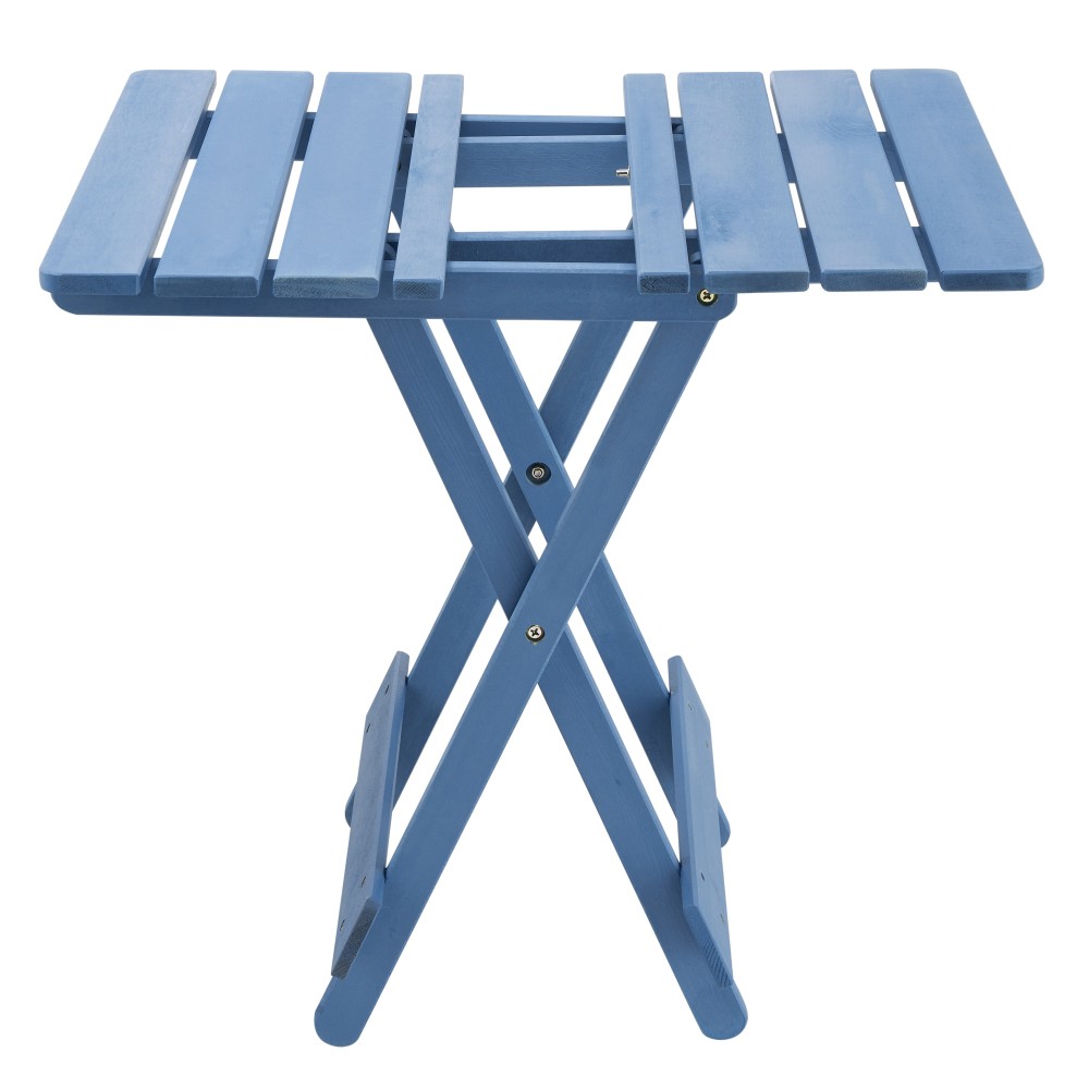 Solid Wood Folding Square Table - Patio, Balcony, Outdoor Portable Space-Saving