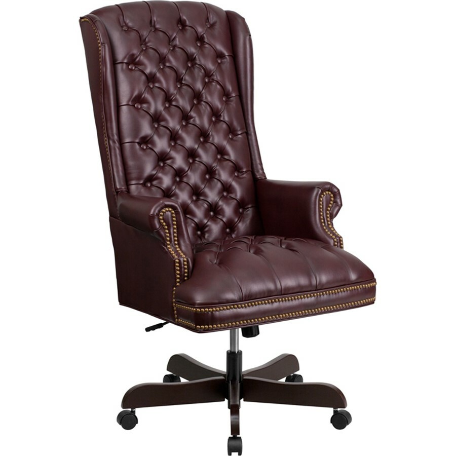 Flash Furniture Bonded Leather Office Chair, Burgundy - CI-360-BY-GG