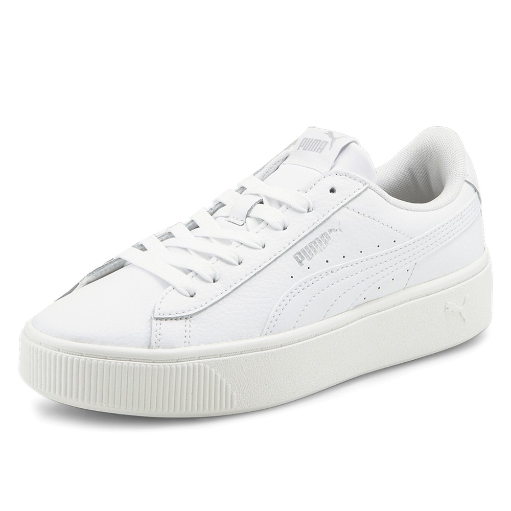 PUMA Vikky Stacked Lace Up Womens White Sneakers Casual Shoes 369143-02