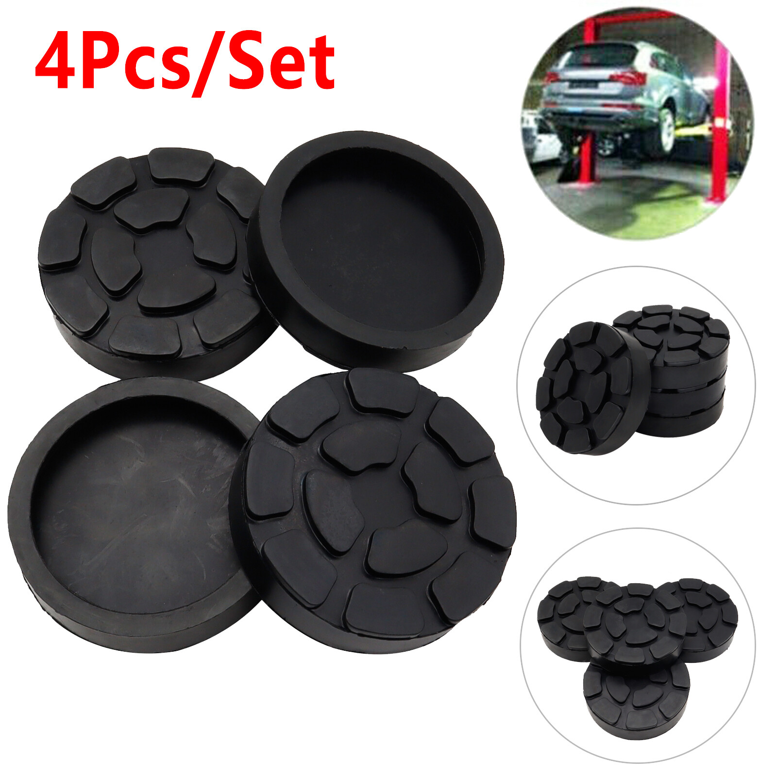 Set Of 4 Pads For Ravaglioli 2 Post Car Lift Ramp Rubber Pads 125mm Rubber