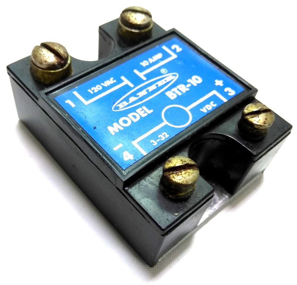 Banner BTR-10 Solid State Relay, 4 Screw Terminals, 120VAC 10A, 3-32 VDC