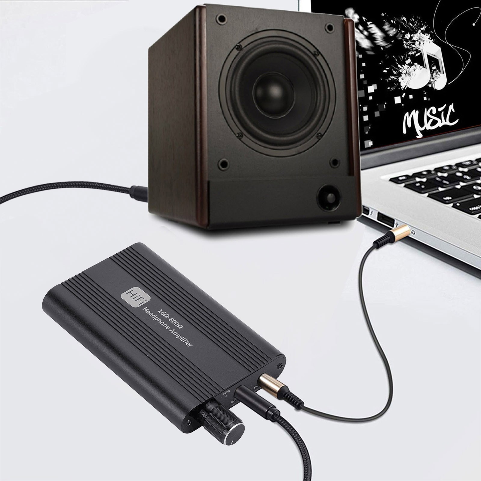 Portable Headphone Amplifier Sound Improver AMP For Smartphone Computer Use