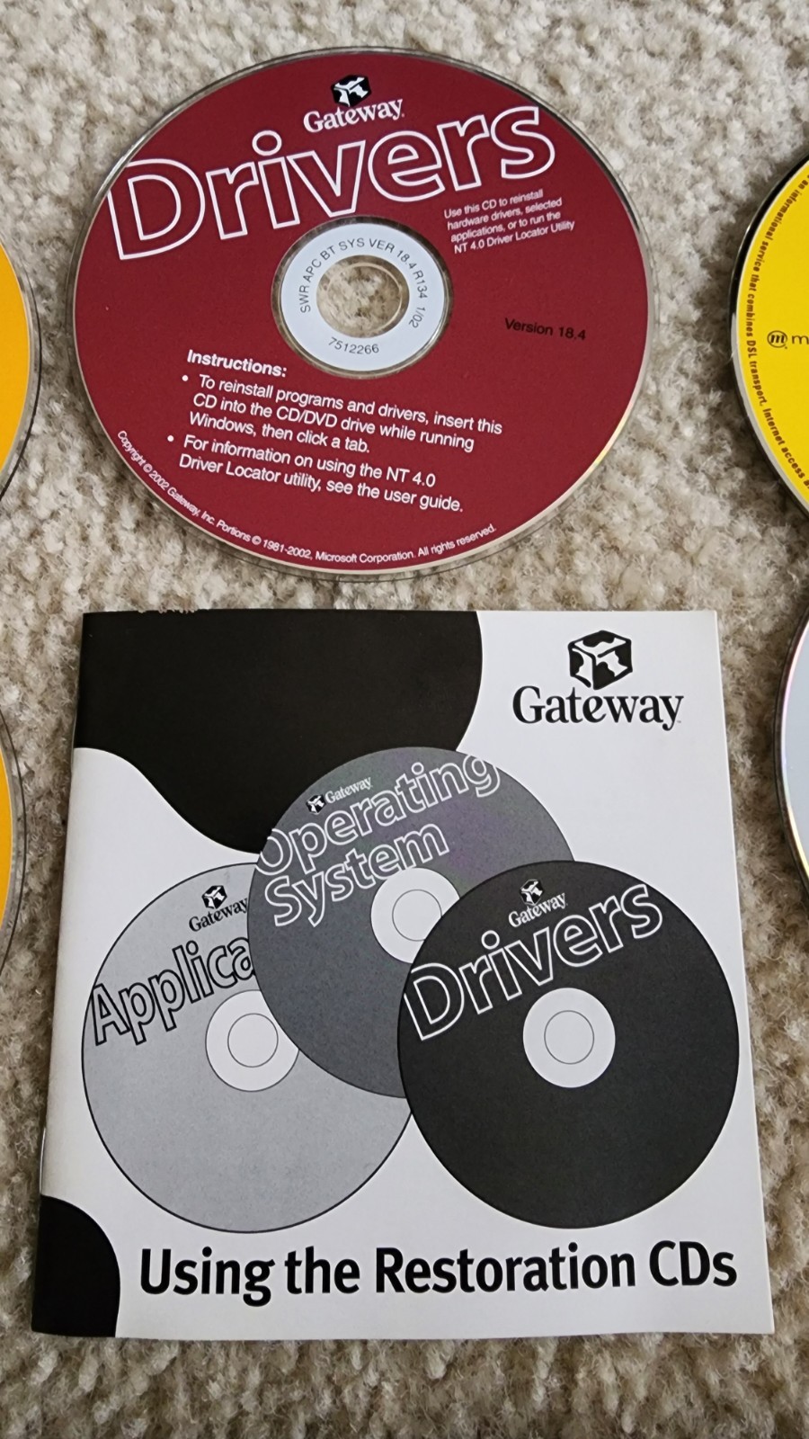Gateware Software Discs with Storage Binder  circa 2002/2003