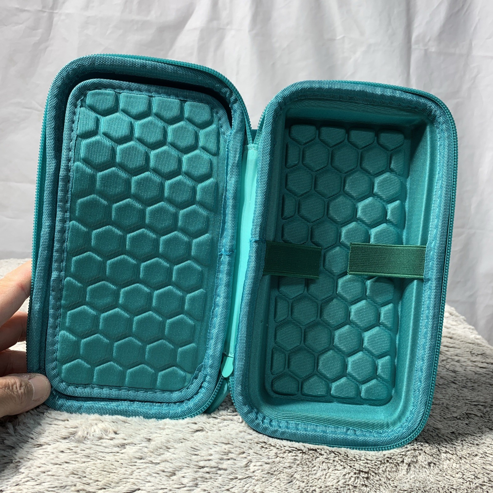 Nintendo switch Tiffany blue Zipper case with strap Hard Protective Case