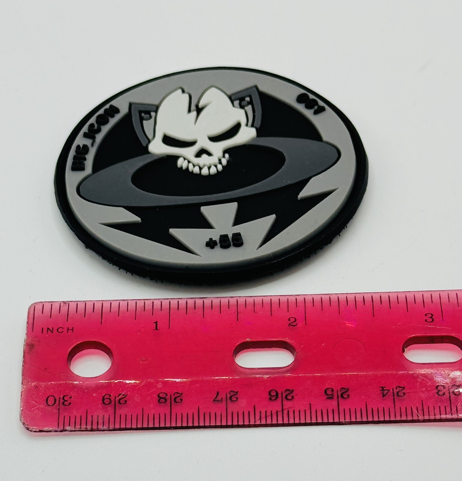 OAKLEY SKULL ROUND PATCH COIN TOKEN RUBBERIZED PATCH ELLIPSE ICON LOGO MILITARY