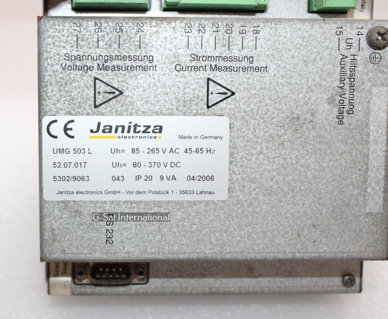 JANITZA UMG 503 L 52.07.017 UNIVERSAL MEASURING DEVICE