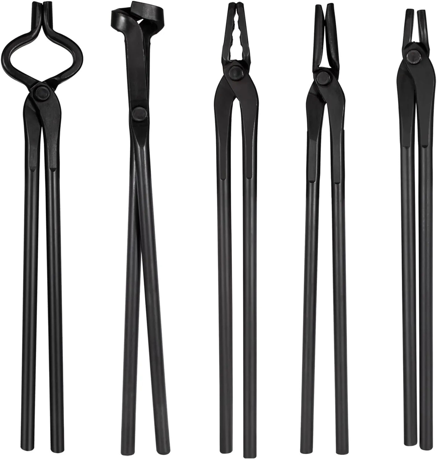 Blacksmith Tongs Tools Set For Knife Making Anvil, Forge Kit , Flat Tongs