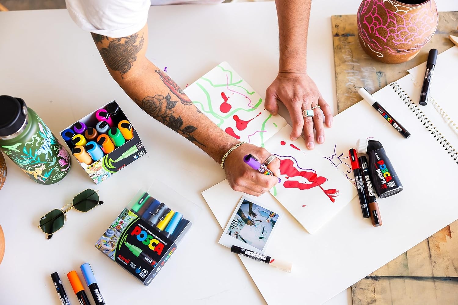 Posca Markers Set, 8 Medium Paint 5M – Mono Tones Medium,