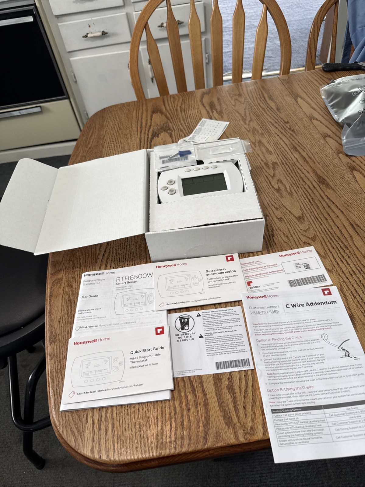 New Honeywell Programmable Thermostat Rth6500W