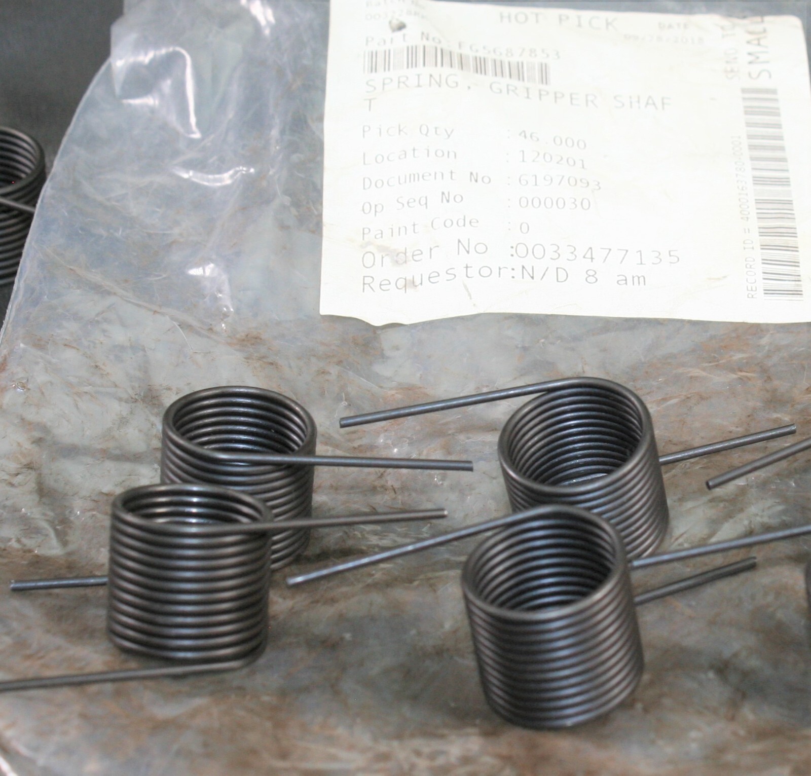 GOSS FG.5687853 Gripper Shaft Torsion Springs 3" 40 pcs NEW