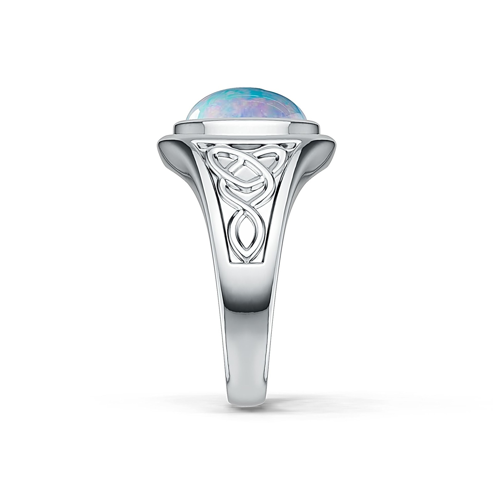 Sterling Silver Semi Mount Ring Setting Round RD 10x10mm Cabochon