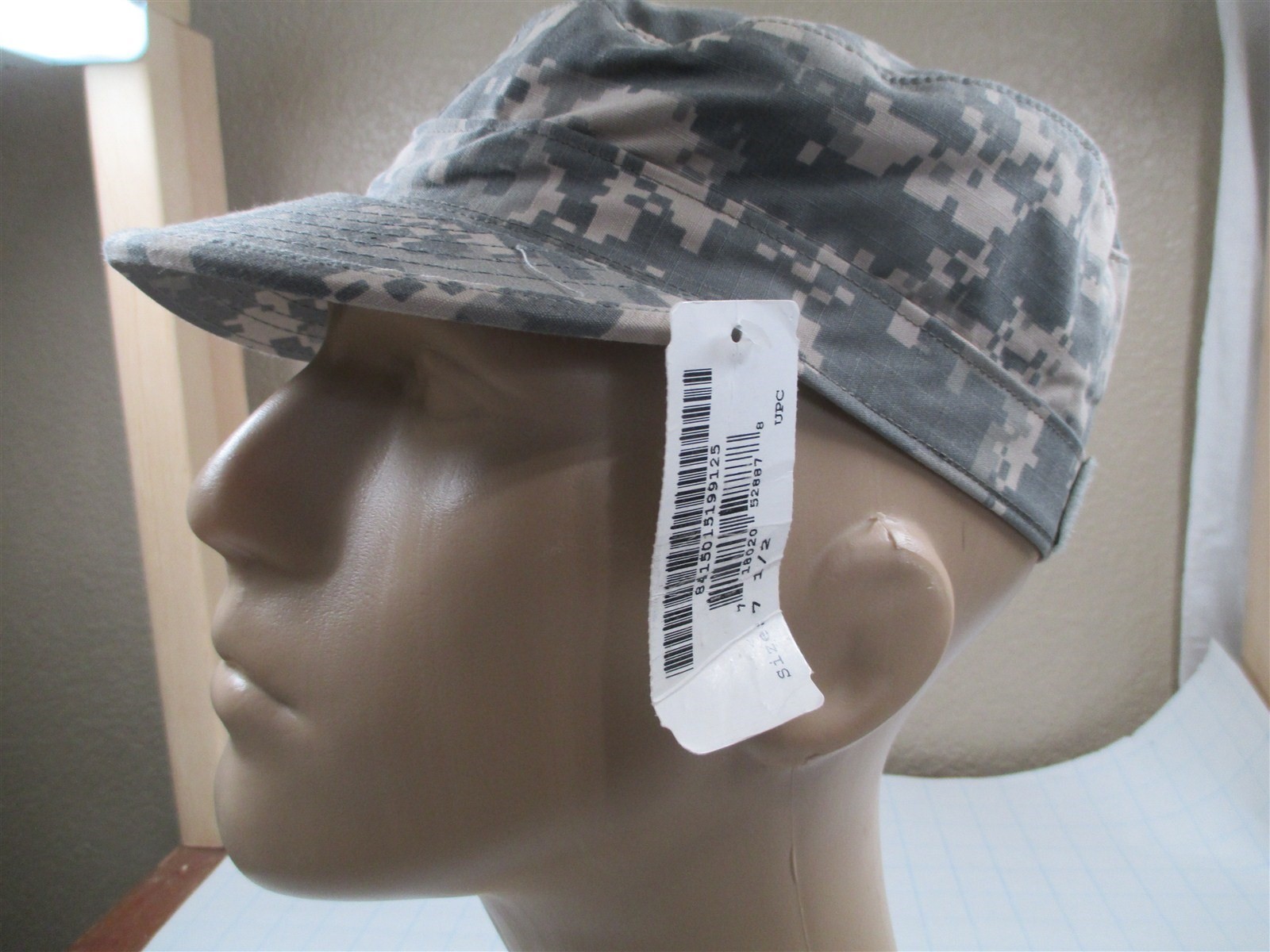 USGI Patrol Cap/Hat Size 7 1/2 ACU Digital Camo Army NWT 8415-01-519-9125