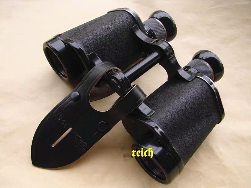 1PCS German WW2 Leather Binocular TUNIC buttoning Tab BLACK Reenactment