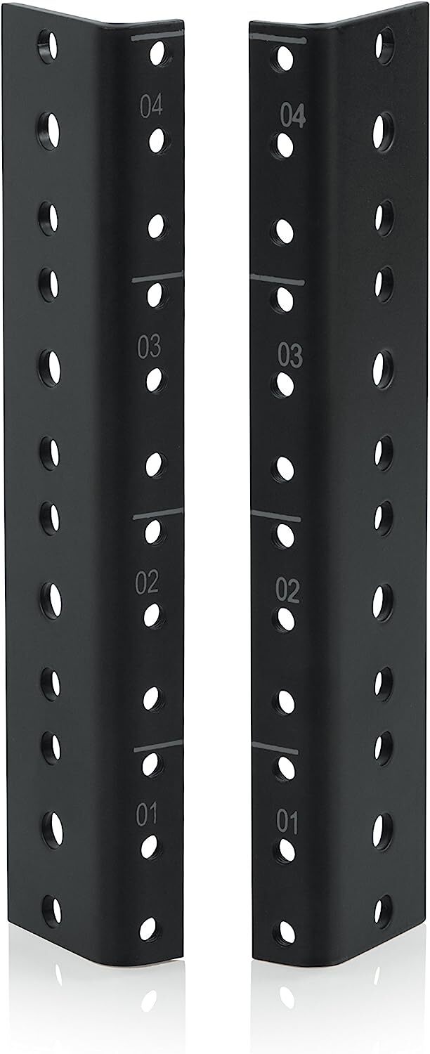 Gator Rackworks Heavy Duty Steel Rack Rail Set; 4U Rack Size (GRW-RACKRAIL-04U)