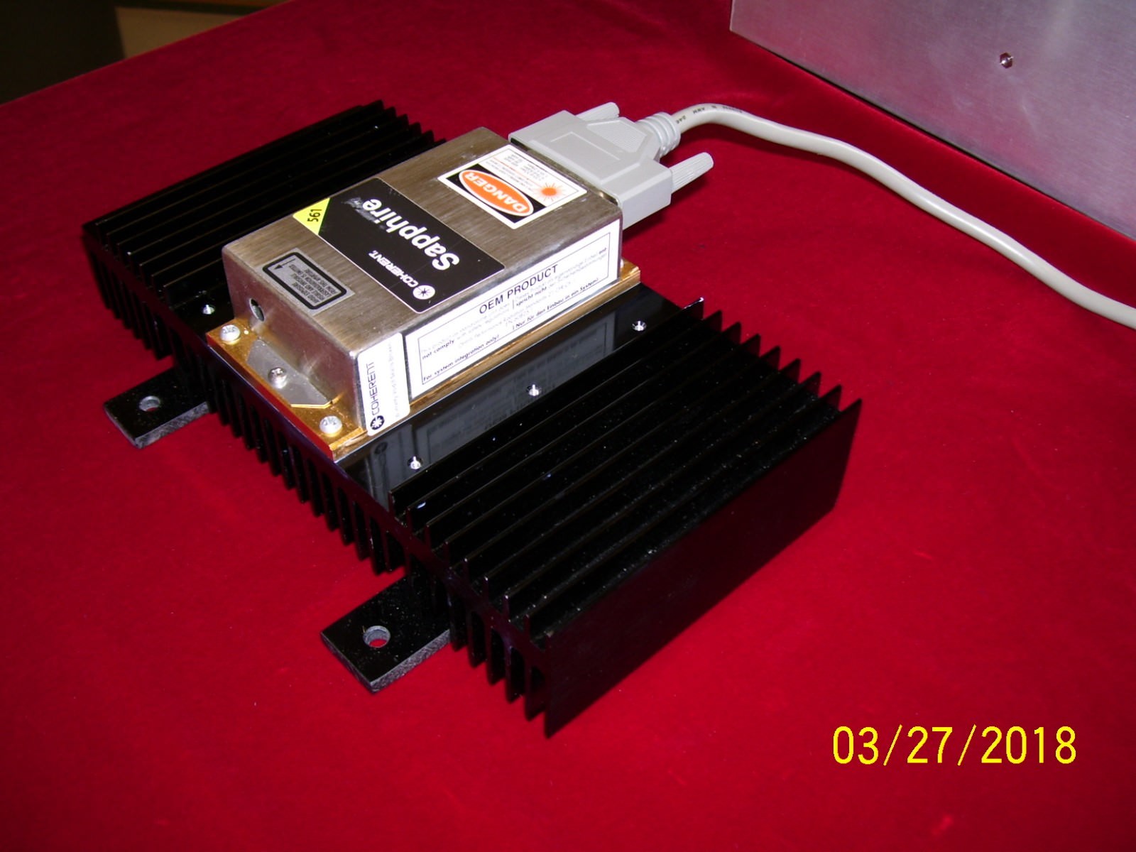 Coherent "Sapphire" 561-20 CDRH Laser Head with 150 Head hours! SLM! Nice!