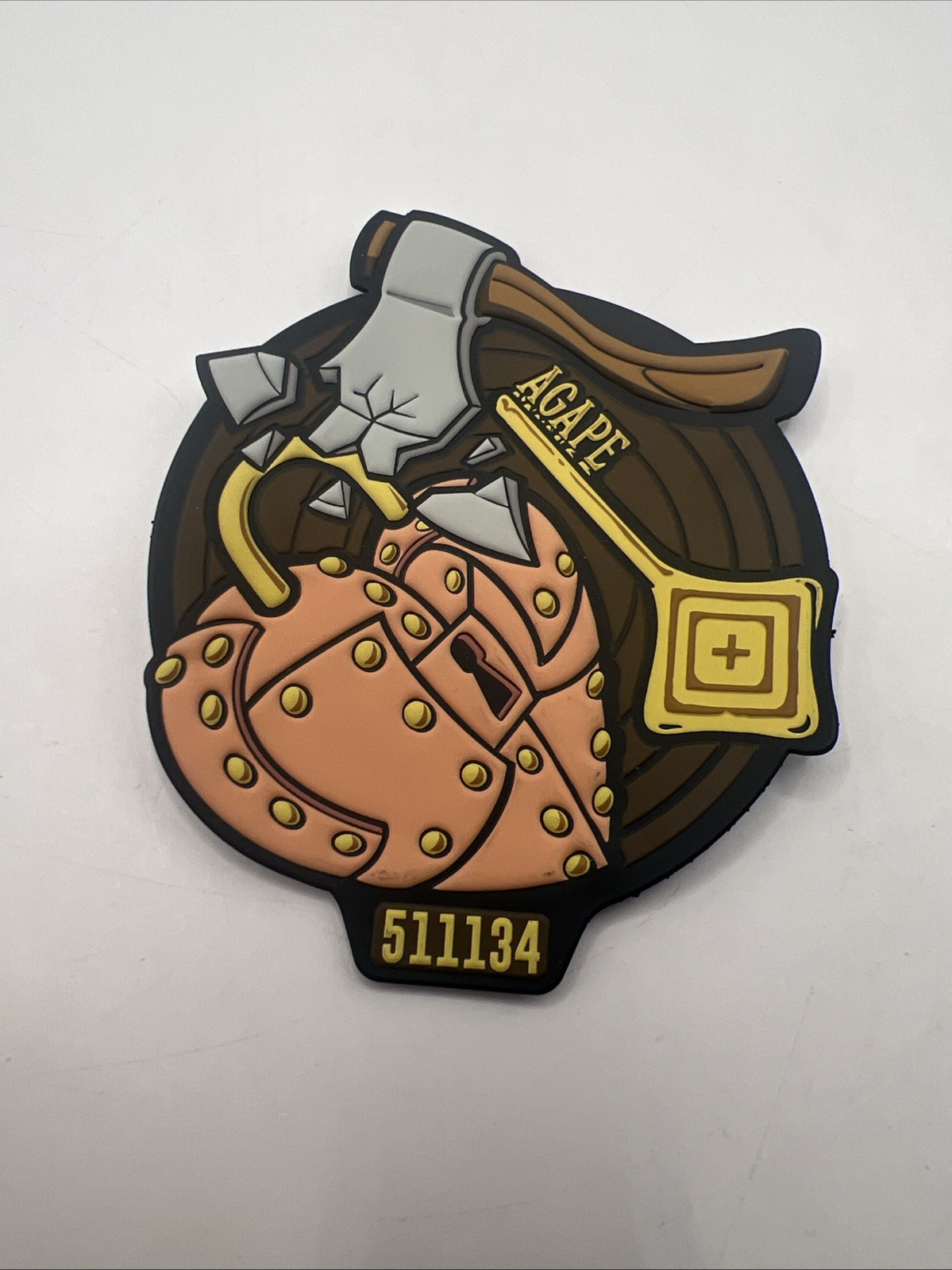 5.11 Tactical Patch Of The Month February 2025 POTM Agape Love Heart Axe Lock