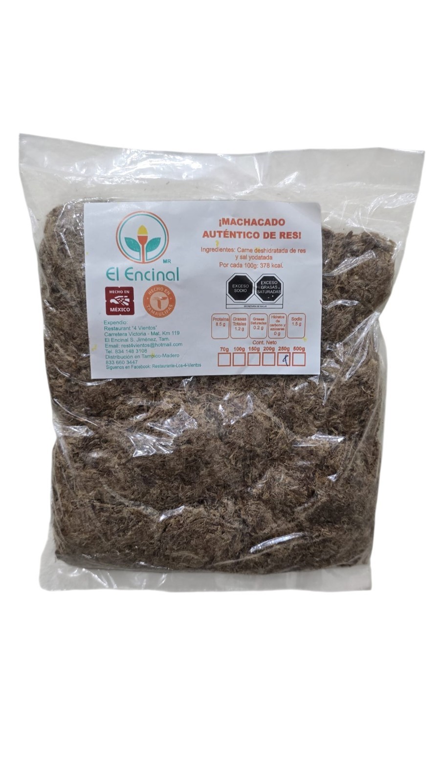 Machacado El Encinal 100% Tamaulipeco Beef Shredded Jerky from Mexico