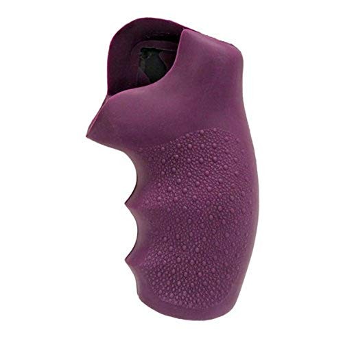 Hogue 60006 Rubber Grip for S&W J Frame Round Butt Monogrip Purple