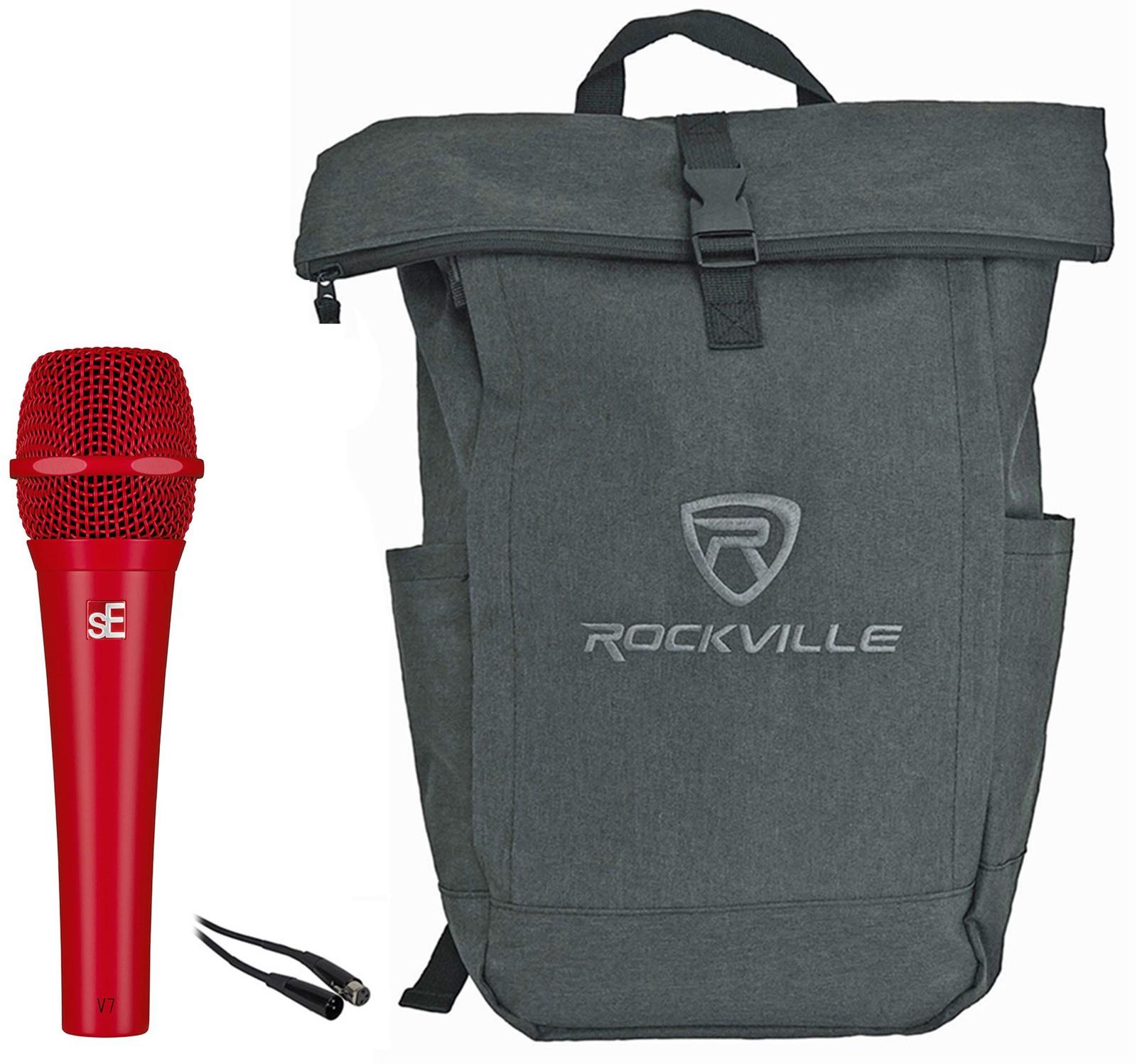 Se Electronics V7 Red Handheld Dynamic Microphone Vocal Mic+Cable+Backpack