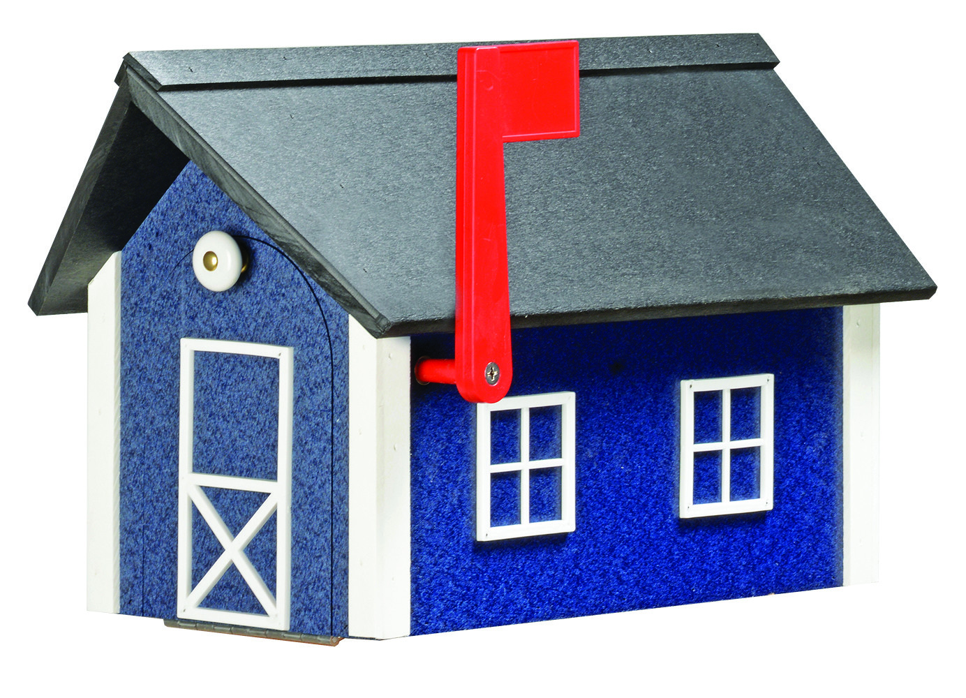 Amish-Made Standard Poly Mailboxes with Poly Roofs