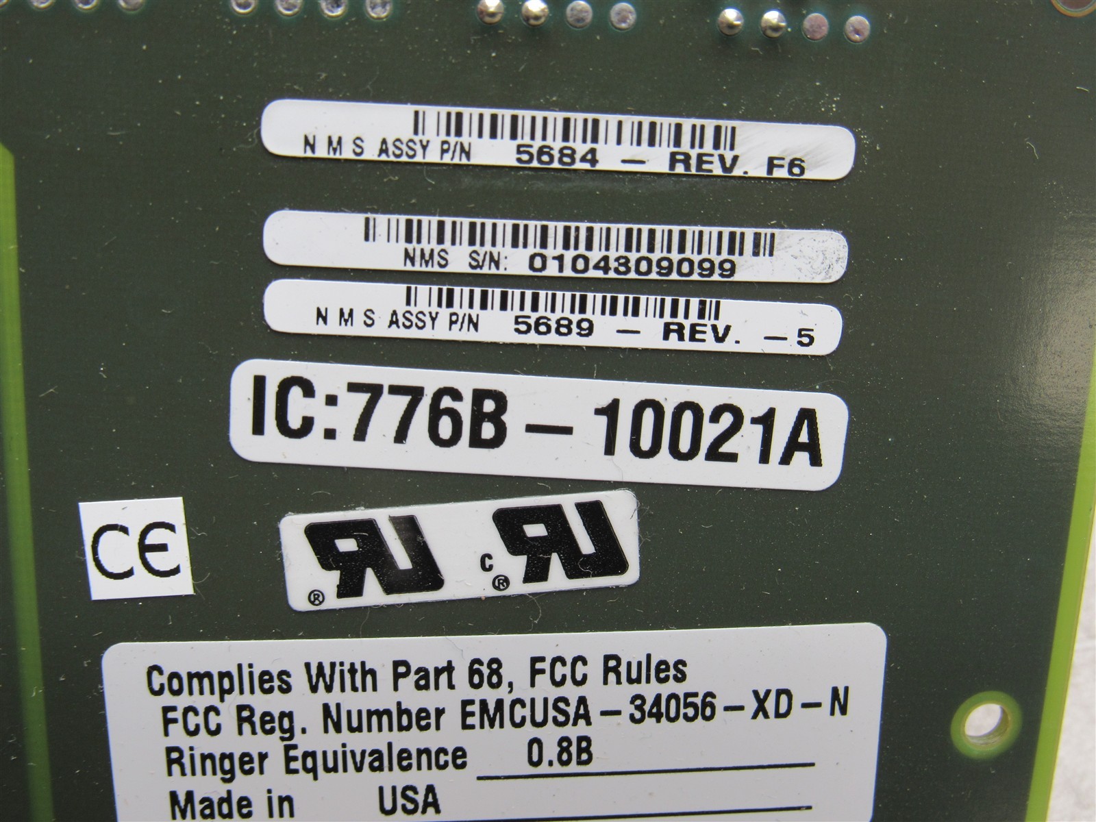 Natural MicroSystems NMS TX3220C P/N: 5689 REV 5