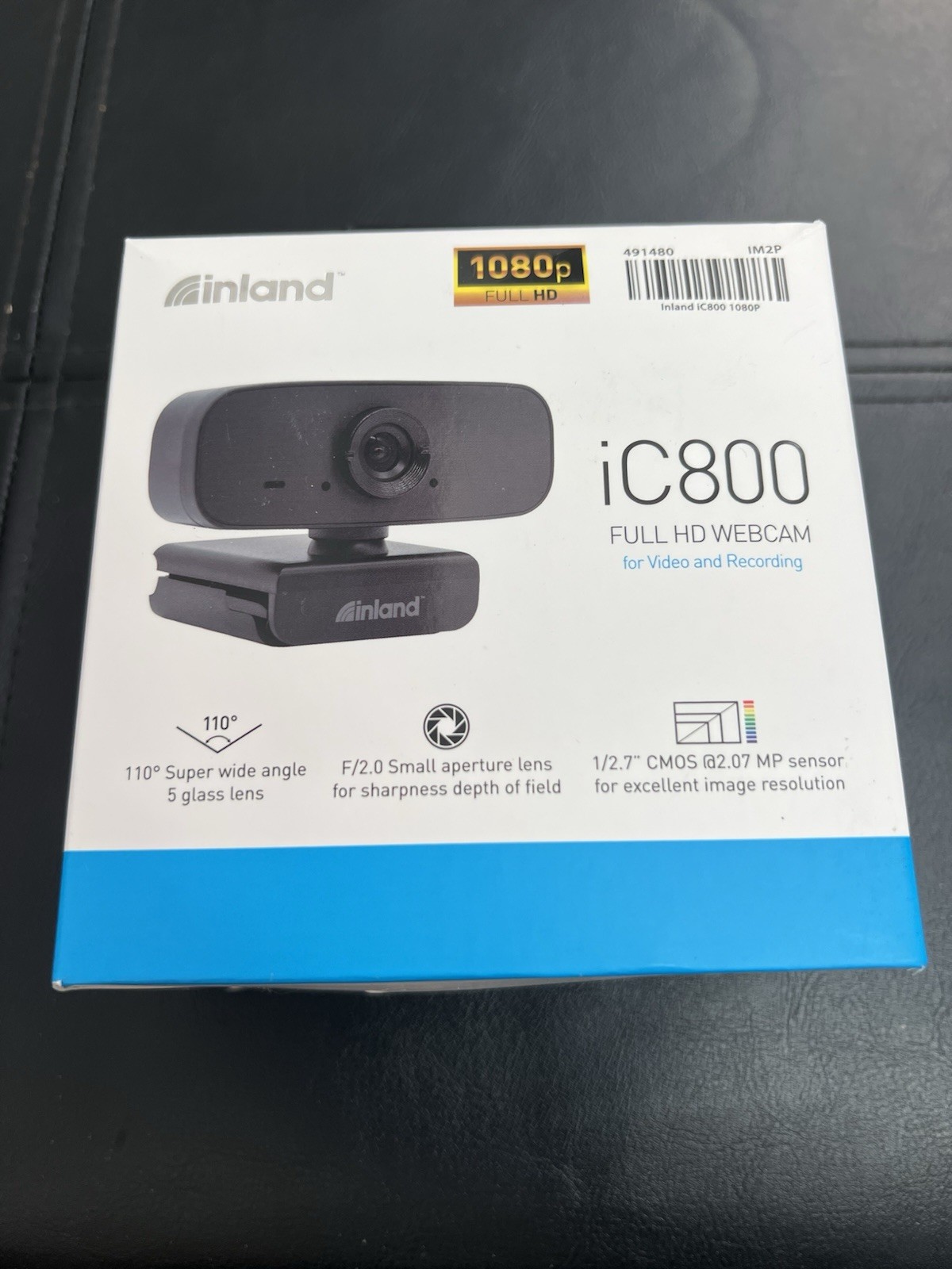NEW Inland iC800 Full HD 1080p Webcam, Black