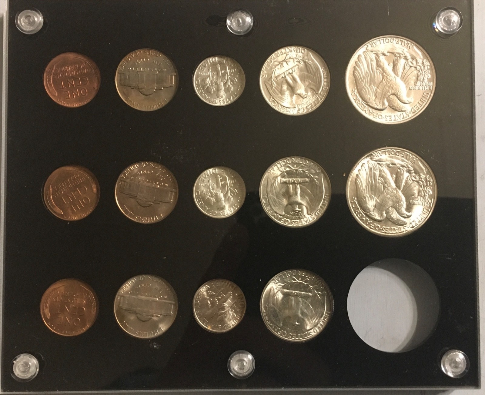 1947 P,D&S U.S. COINS GEM UNCIRCULATED SILVER MINT SET!