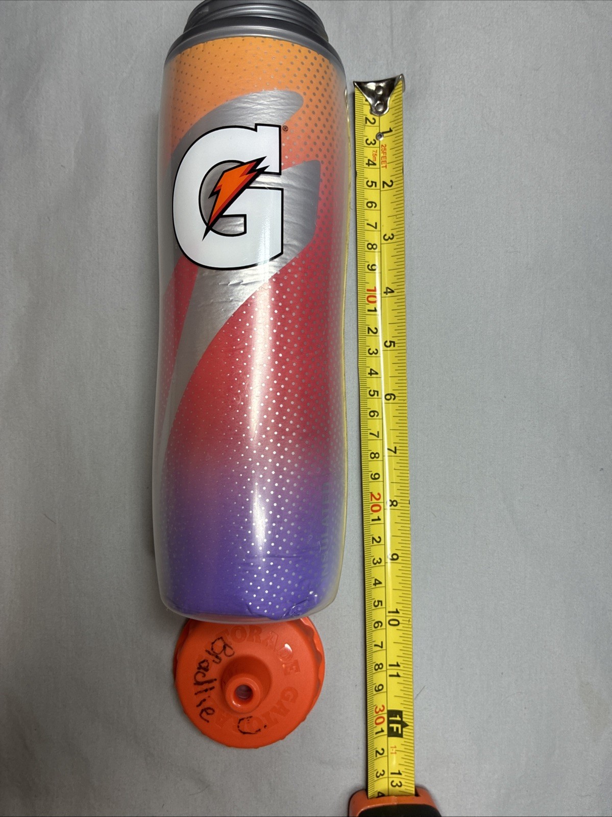 Gatorade Double-Wall Insulated Squeeze Bottle Fusion 30 Oz 887ml New Orange